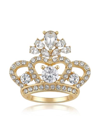 Brovia - Rhinestone Crown Alloy Fashion Brooch