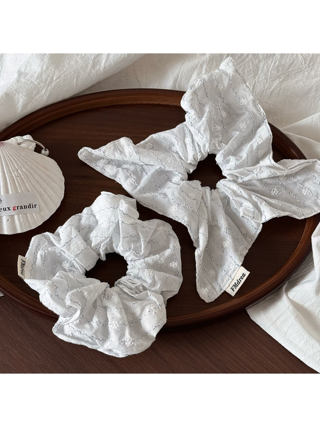 Gifty - Textured Pleated Polyester Fabric Scrunchie