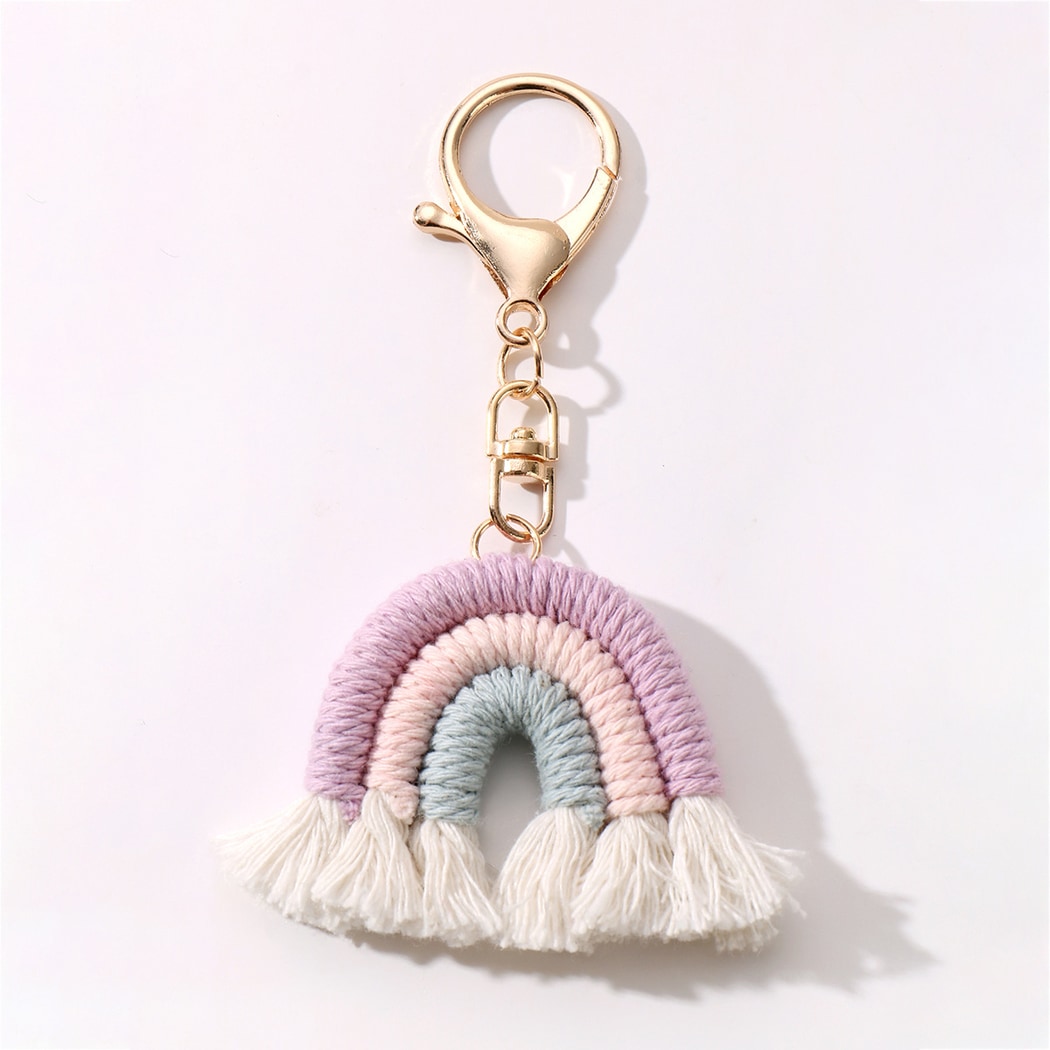 Keypus - Cute Rainbow Fringe Keychain