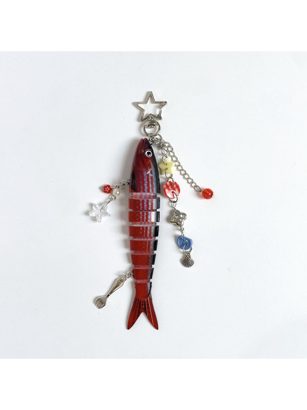 Keypus - Segmented Fish Bag Charm Keychain
