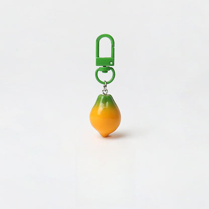 Keypus - Cute Fruit Motif Plastic Metal Keychain