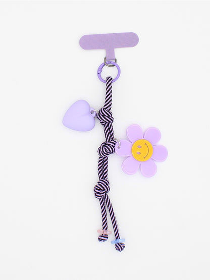 Keypus - Sunflower Smiley-Shaped Keychain