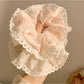 Gifty - Polka Dot Lace Trim Scrunchie
