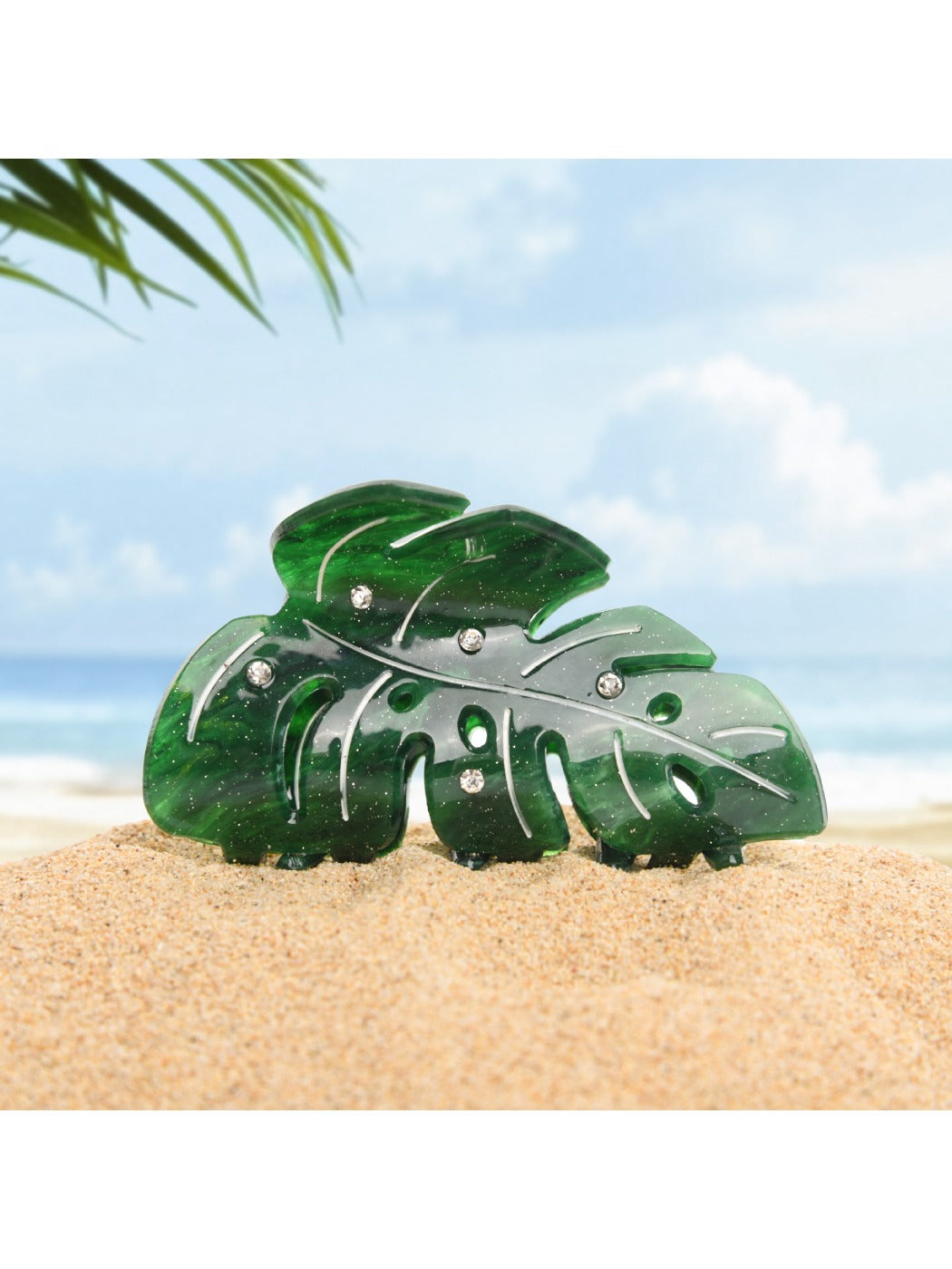 Beau - Acetate Leaf Shaped Hair Clip