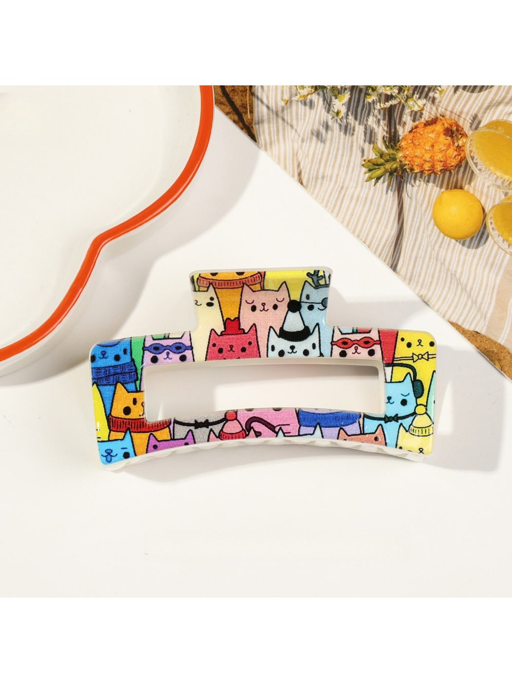 Beau - Cat Pattern Anti-Slip Shark Hair Clip