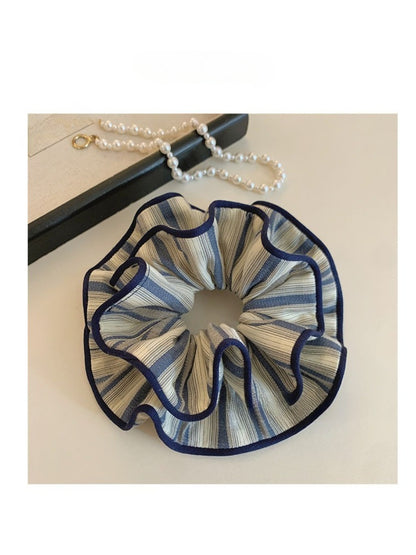 Gifty - Striped Double Layer Scrunchie Hair Tie