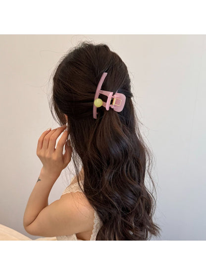 Beau - Alloy Acrylic Minimal Barrette Style Hair Clip