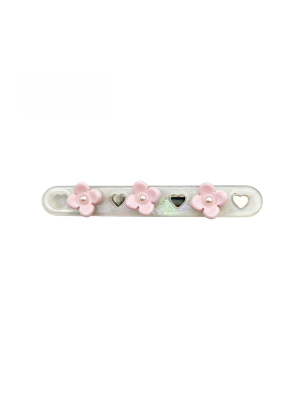 Beau - Acetate Floral Hollow-Out Rectangular Hair Clip