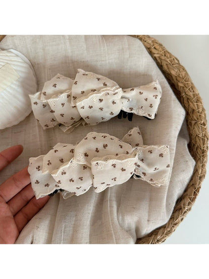 Beau - White Bow Banana Clip