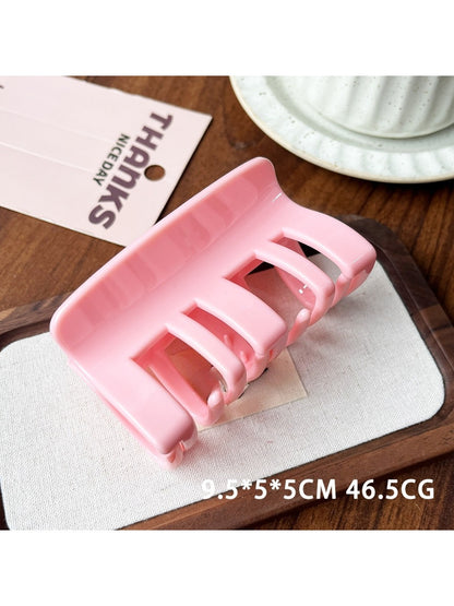 Beau plastic square claw clip with visible spring mechanism