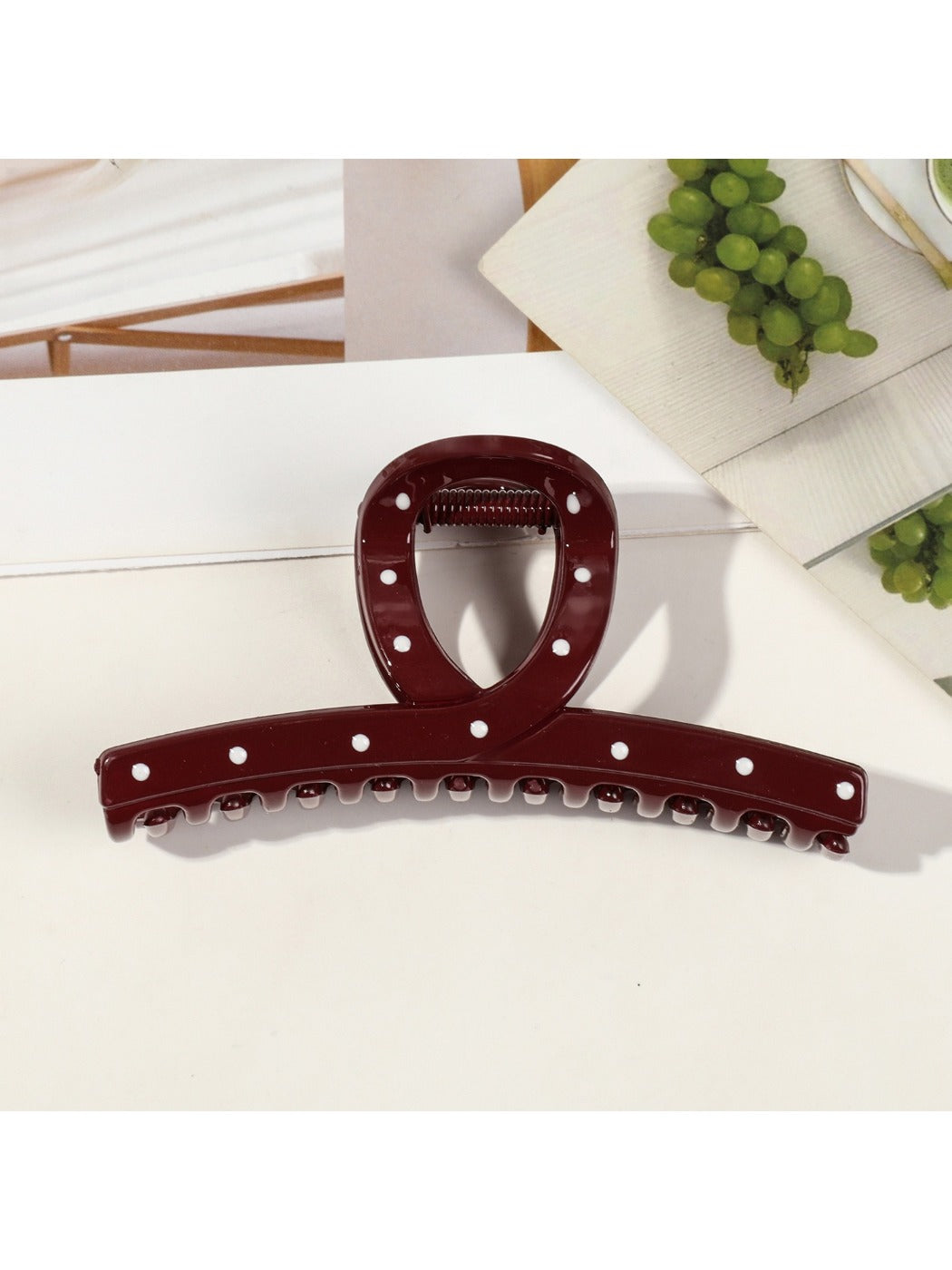 Beau - Stylish Wine Red Hair Claw Clips