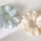 Gifty minimalist scrunchie in fresh clean design on a white background