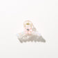 Bright multi color hair clip with smooth curved edges