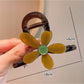 Beau - Glossy Flower Motif Acetate Hair Claw Clip