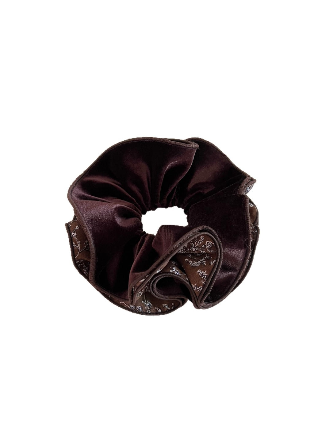 Gifty - Velvet Floral Four Layer Scrunchie