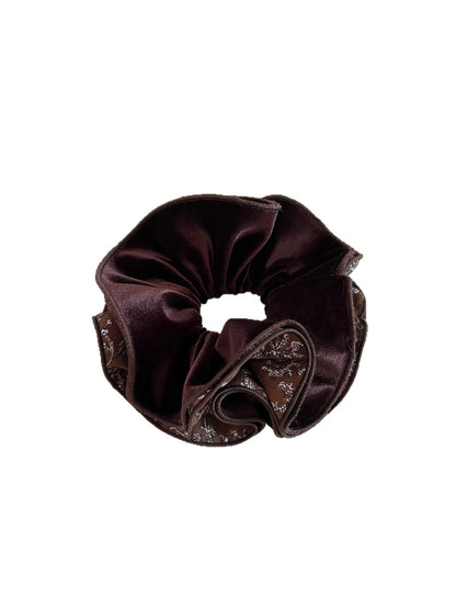 Gifty - Velvet Floral Four Layer Scrunchie