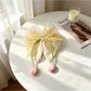 Beau - Tulip Bow Ribbon Ponytail Floral Hair Clip