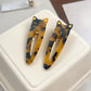 Beau - Glossy Printed Cat Detail Hair Clip Set