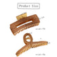 Beau - Geometric Plastic Alloy Square Form Claw Clip
