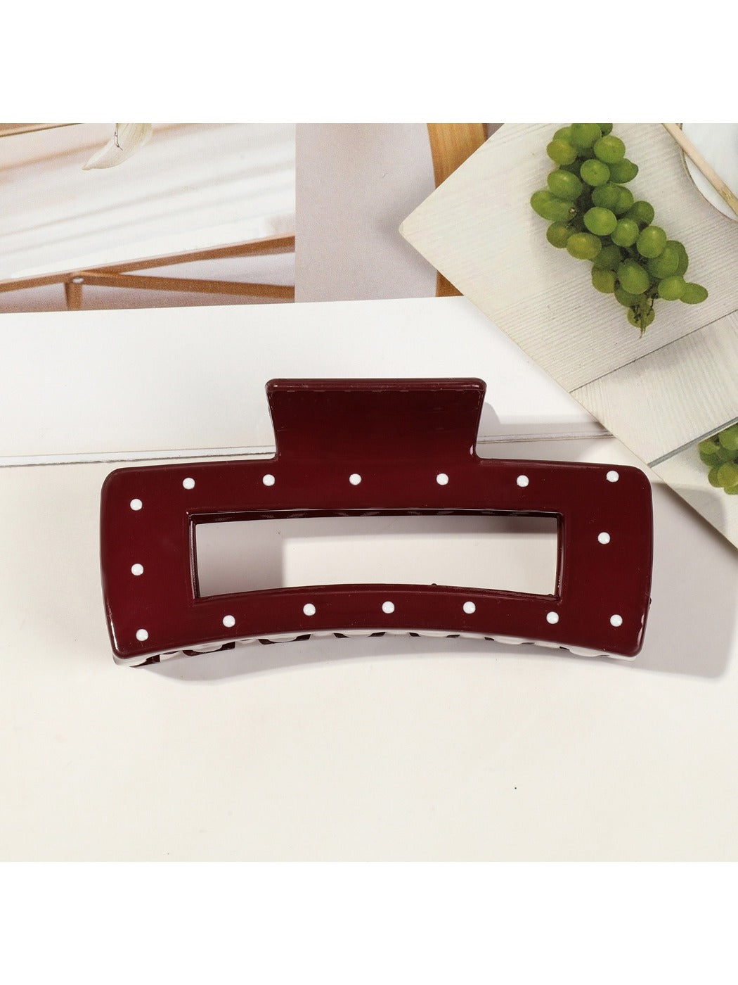 Beau - Stylish Wine Red Hair Claw Clips