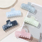 Beau - Marbled Plastic Flat Profile Hair Claw Clip
