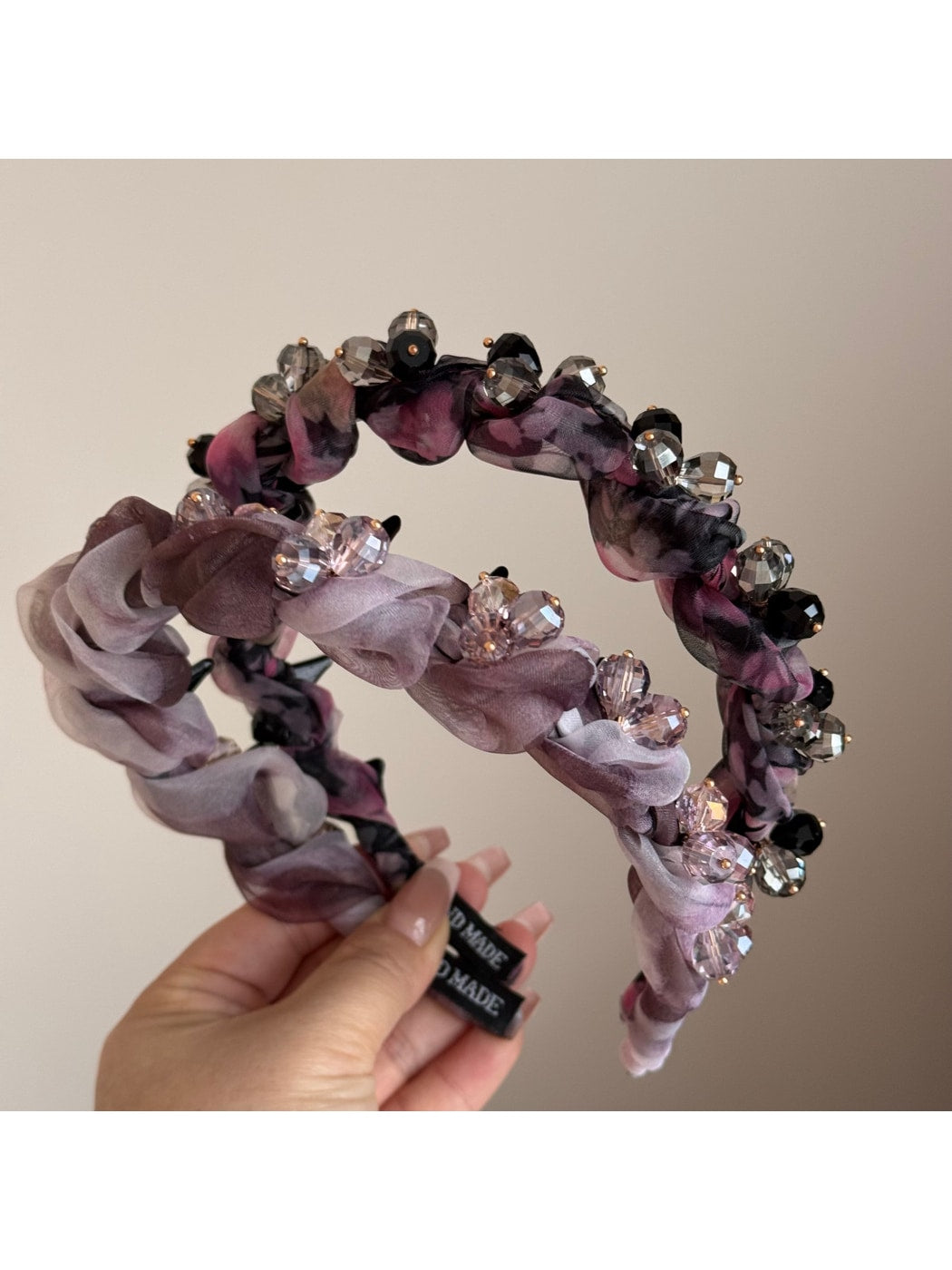 Gifty - Irregular Beaded Sheer Fabric Headband