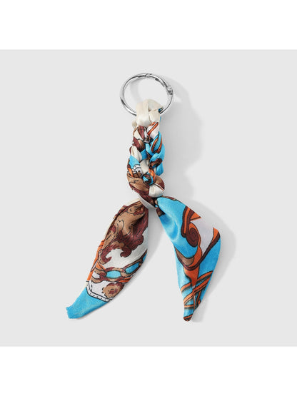 Keypus - Y2K Twisted Scarf Detail Alloy Keychain Bag Charm
