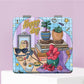 Mirroray - Cartoon Print Foldable PU Glass Compact Mirror