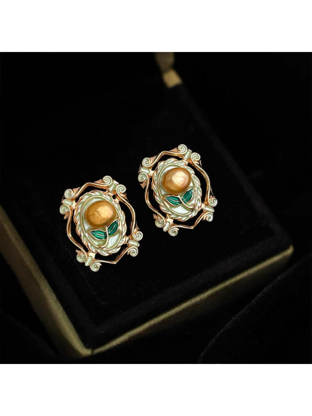 Earedge - French Floral Leaf Earrings