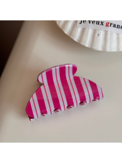 Beau - Colorful Stripe Pattern Acrylic Claw Clip