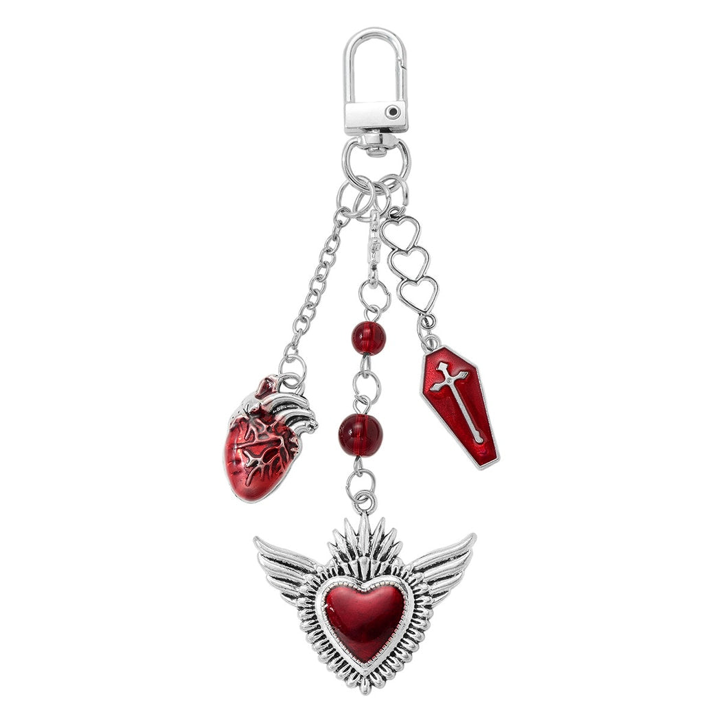 Keypus - Halloween Heart and Coffin Keychain