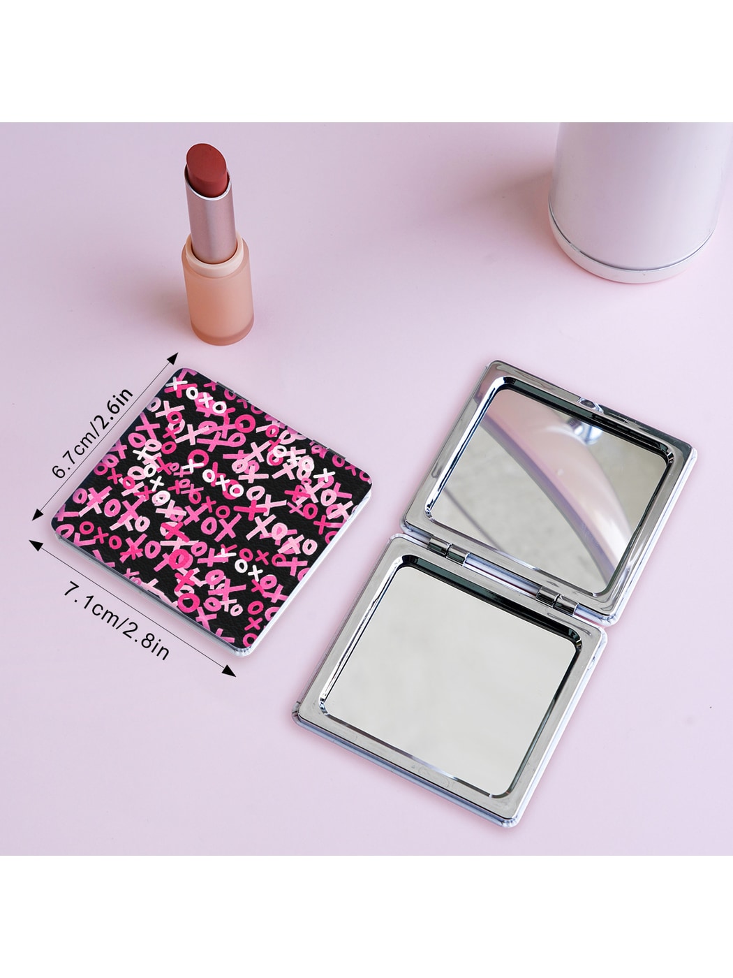 Mirroray - Y2K Graffiti Print Folding Makeup Mirror