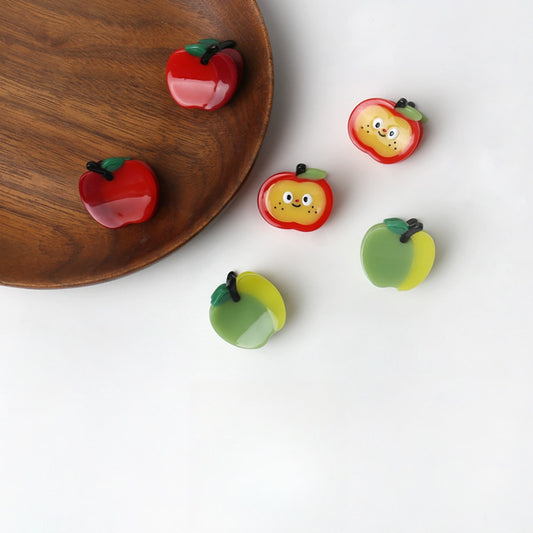 Beau - Cute Apple Shape Acetate Board Claw Clip