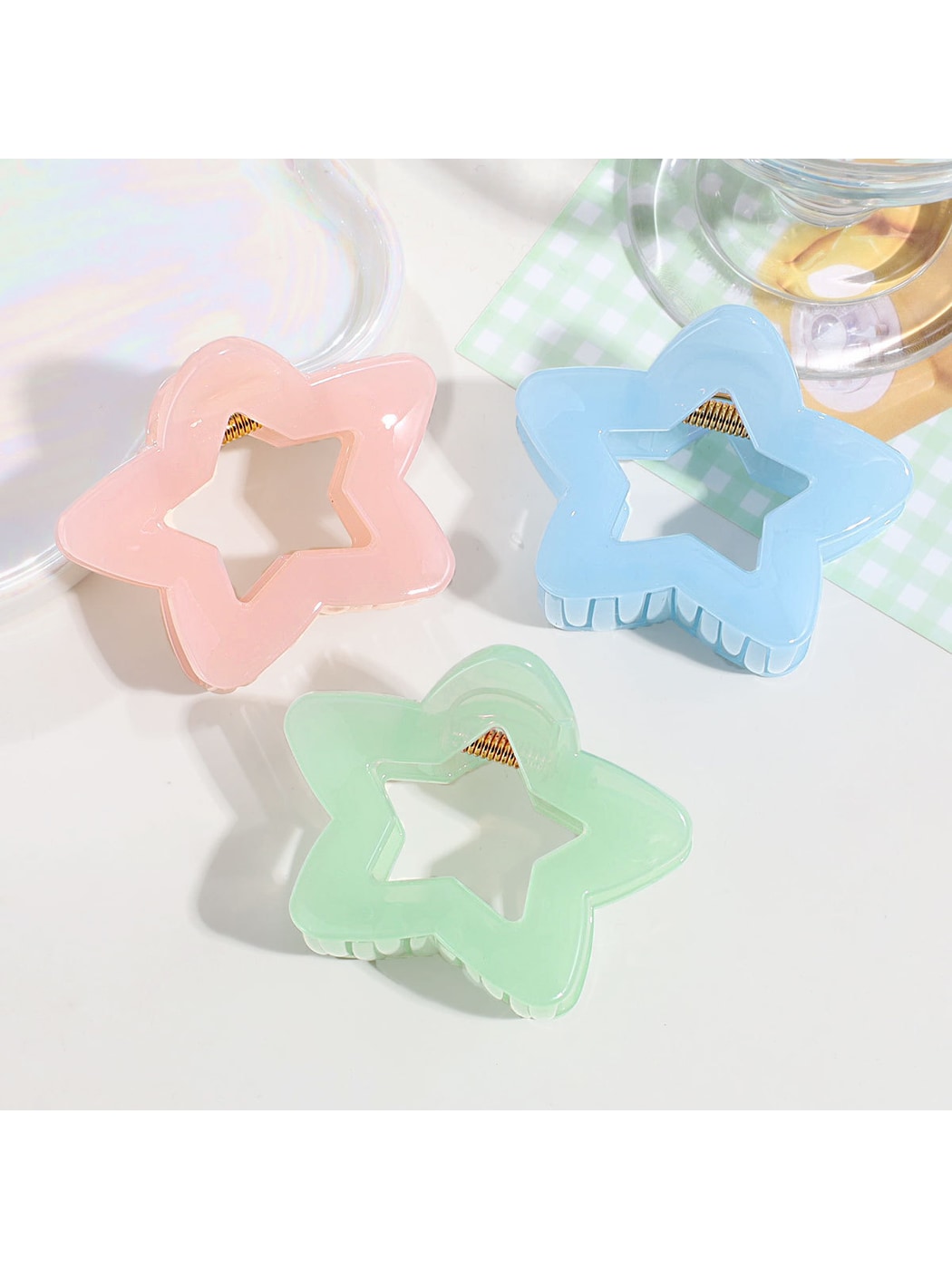 Beau - Sweet Style Star-Shaped Plastic Alloy Claw Clip