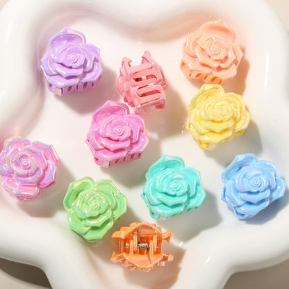 Beau - Sweet Rose Flower Gloss Finish Hair Claw Clip