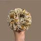 Gifty - Flower Print Ruffled Polyester Scrunchie