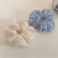 Gifty - Ruched Polyester Bow Detail Fabric Scrunchie