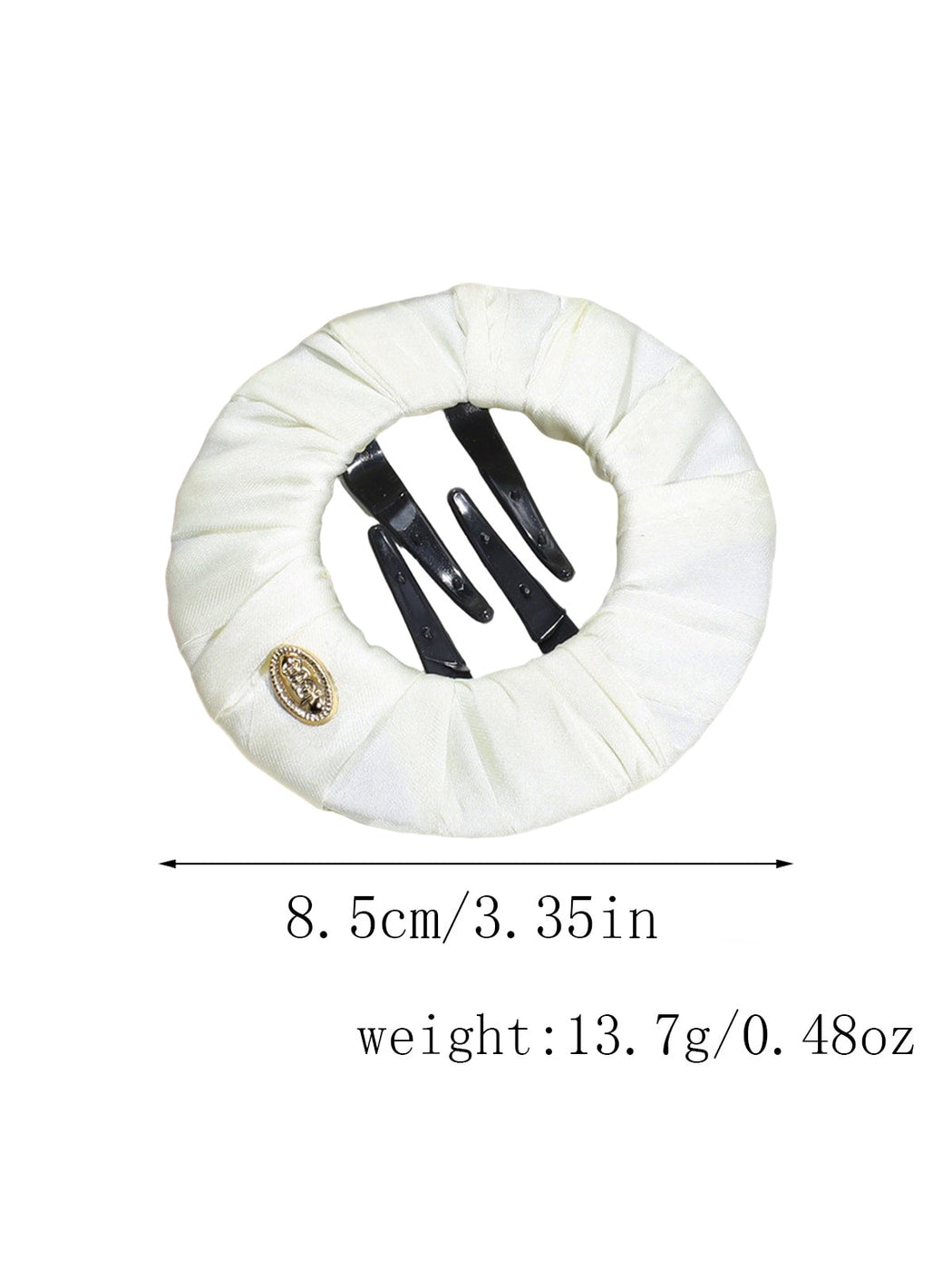 Beau - Minimalist Flat Round Polyester Claw Clip