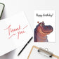 Carduria - Illustrated Hippo Birthday Card