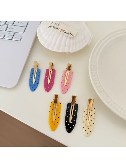 Beau - Teardrop Polka Dot Bangs Hair Clip