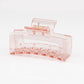 Beau - Clear Solid Color Openwork Square Claw Clip