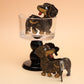 Beau - Black Cartoon Dog PVC Claw Clip