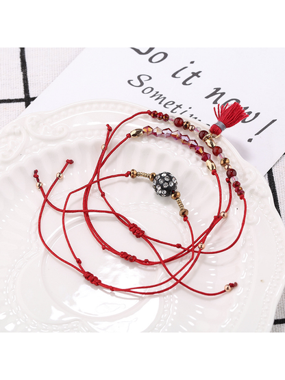 Lovra - Bohemian Beaded Tassel Pendant Bracelet