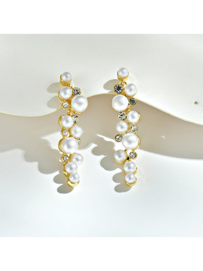Earedge - Elegant Beaded Drop Earrings