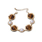 Lovra - Retro Oval and Round Link Dressy Alloy Bracelet