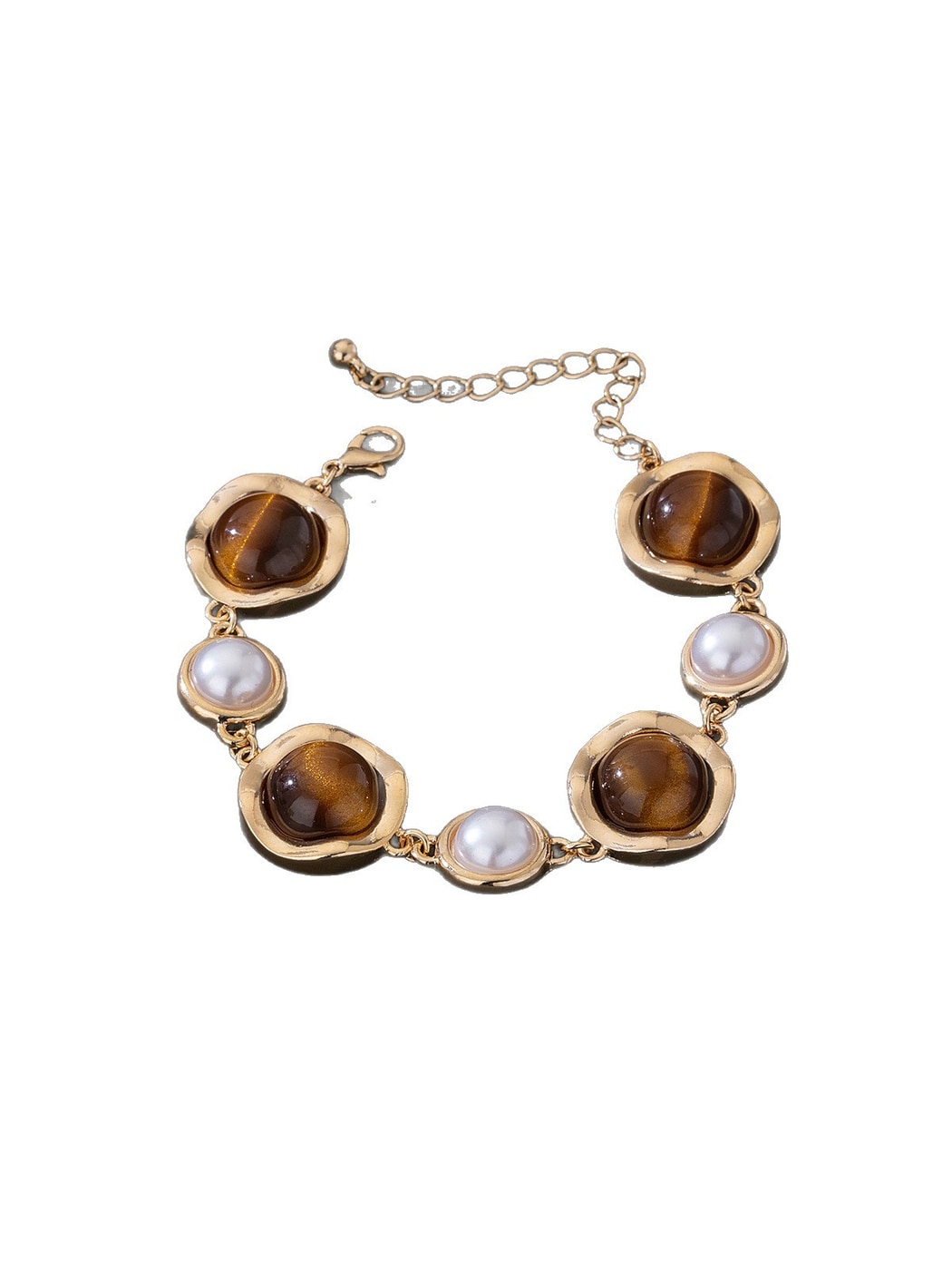 Lovra - Retro Oval and Round Link Dressy Alloy Bracelet