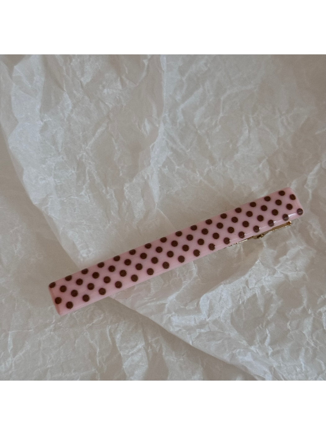 Beau - Polka Dot Straight Bar Side Hair Clip