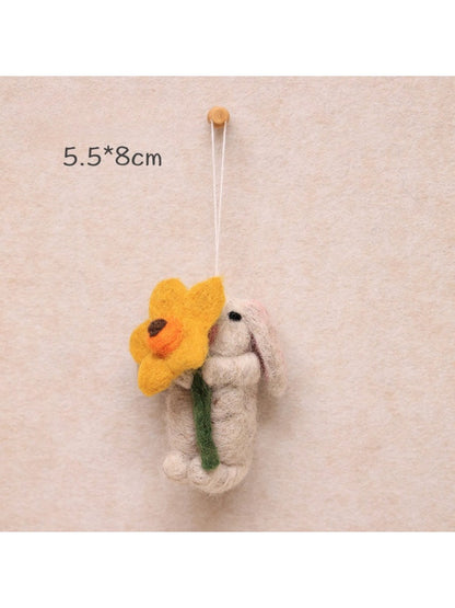Feltery - Cute 3D Bunny Plush Keychain Bag Charm