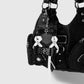 Keypus - Black Y2K Cross Lace Bow Keychain