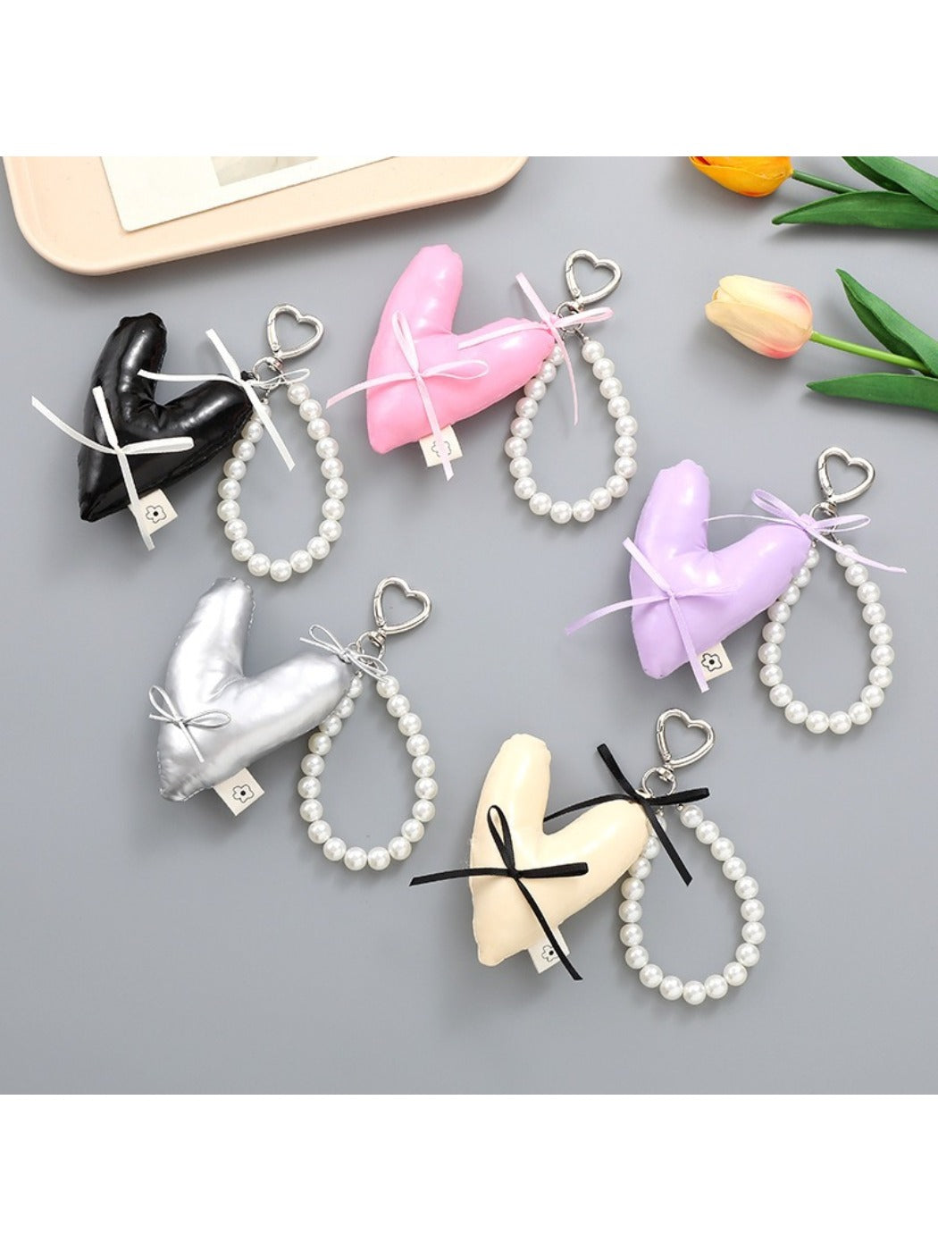Keypus - Heart Shaped Bow Keychain